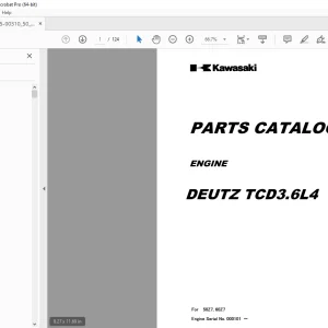 Kawasaki DEUTZ TCD3.6L4 For 5027,6027 Parts MANUAL - PDF DOWNLOAD