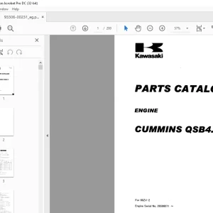 Kawasaki ENGINE CUMMINS QSB4.5 PARTS MANUAL 93306-00231 - PDF DOWNLOAD