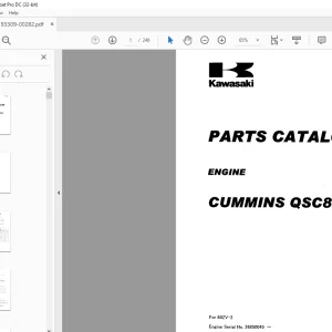 Kawasaki ENGINE CUMMINS QSCB.3 Parts Manual 93309-00282 - PDF DOWNLOAD