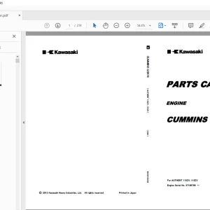 Kawasaki ENGINE CUMMINS QSK19 Parts MANUAL 93316-00125 - PDF DOWNLOAD
