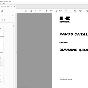 Kawasaki ENGINE CUMMINS QSL9 PARTS CATALOG MANUAL 93311-00122 - PDF DOWNLOAD