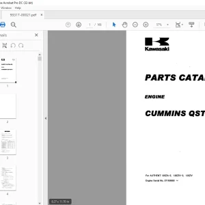 Kawasaki ENGINE CUMMINS QST30-C PARTS MANUAL AAAP13505-1 - PDF DOWNLOAD