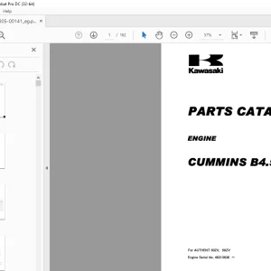 Kawasaki ENGINE Cummins B4.5T PARTS CATALOG Manual 93305-00141 - PDF DOWNLOAD