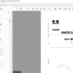 Kawasaki ISUZU 6BD1 For 60ZIII 60ZIV Authent 60ZA Parts Manual - PDF
