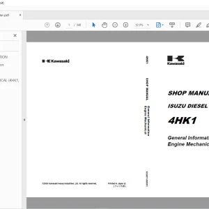 Kawasaki ISUZU DIESEL ENGINE 4HK1 SHOP MANUAL 93207-00551 - PDF DOWNLOAD