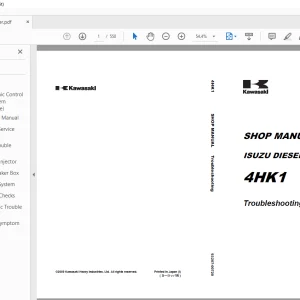 Kawasaki ISUZU DIESEL ENGINE 4HK1 SHOP MANUAL 93207-00720 - PDF DOWNLOAD