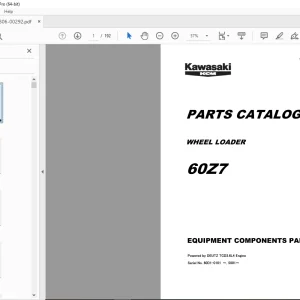 Kawasaki KCM 60Z7 Wheel Loader DEUTZ TCD3.6L4 Engine Parts Manual - PDF