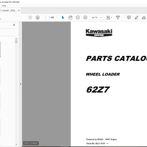 Kawasaki KCM 62Z7 WHEEL LOADER PARTS MANUAL - PDF DOWNLOAD
