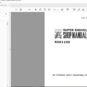 Kawasaki KSS110Z Super Shovel Loader Shop Manual - PDF DOWNLOAD