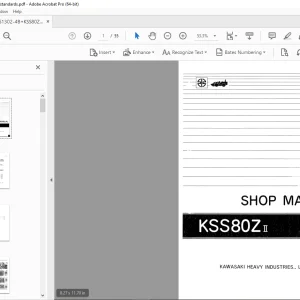 Kawasaki KSS80ZII Wheel Loader Shop Manual - PDF DOWNLOAD