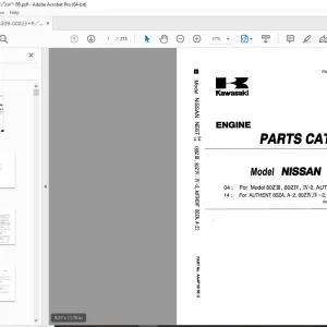 Kawasaki NISSAN NE6T 04 NE6T 14 Engine Wheel Loader Parts Manual - PDF