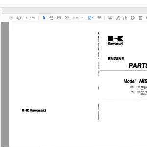 Kawasaki NISSAN PE6T 34 PE6T 44 Engine Parts Manual - PDF