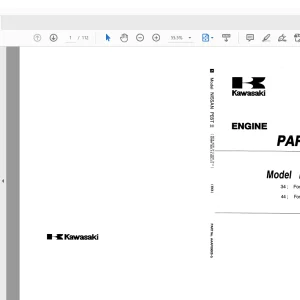 Kawasaki BSZJY-2 WHEEL LOADER PARTS CATALOG Manual PART No.AAAP08814-5  - PDF DOWNLOAD