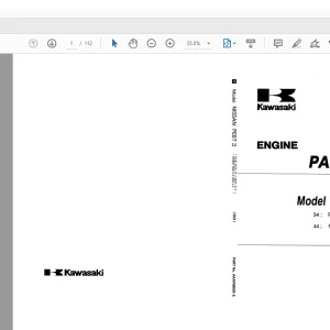 Kawasaki NISSAN PE6T ENGINE PARTS CATALOG Manual PARTNo.AAAP09005- 5 PDF