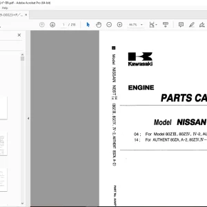 Kawasaki Nissan NE6T 04 NE6T 14 Engine Parts Manual - PDF