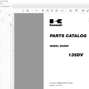 Kawasaki WHEEL DOZER 135DV PARTS MANUAL 93317 -00040 - PDF DOWNLOAD