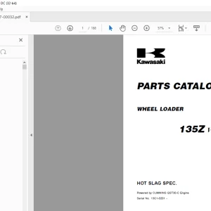 Kawasaki WHEEL LOADER 135Z V PARTS MANUAL - PDF DOWNLOAD