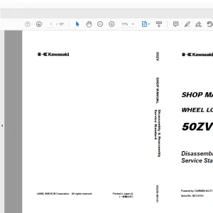 Kawasaki WHEEL LOADER 50ZV SHOP MANUAL 93205-00161 - PDF DOWNLOAD