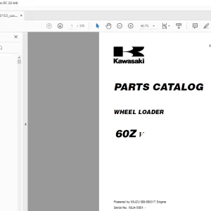 Kawasaki WHEEL LOADER 60ZV PARTS CATALOG MANUAL 93306-00153 - PDF DOWNLOAD