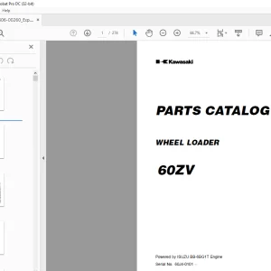 Kawasaki WHEEL LOADER 60ZV PARTS CATALOG MANUAL 93306-00260 - PDF DOWNLOAD