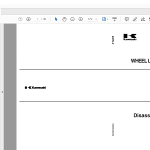 Kawasaki Wheel Loader 60ZIV-2 Shop Manual 93206-00030 -  PDF DOWNLOAD