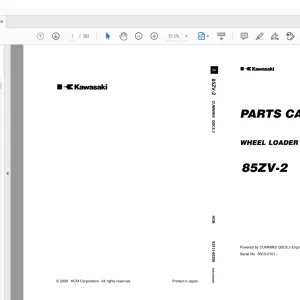 Kawasaki Wheel Loader 85ZV-2 Parts Manual 93311-00290 - PDF DOWNLOAD