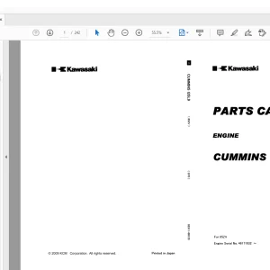 Kawasaki Wheel Loader ENGINE CUMMINS QSL9 PARTS CATALOG MANUAL 93311-00123 PDF