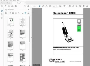 Kent Euroclean SelectVac 12DC Operator & Parts Manual 56041468 - PDF DOWNLOAD