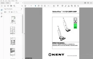 Kent SelectVac 11/12/12HP/16HP Operator Manual 56041469 - PDF DOWNLOAD