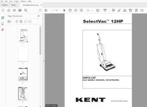 Kent SelectVac 12HP Parts Manual 56042387 - PDF DOWNLOAD