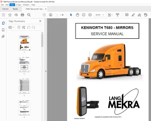 Kenworth Truck T680 MIRRORS Service Manual - PDF DOWNLOAD
