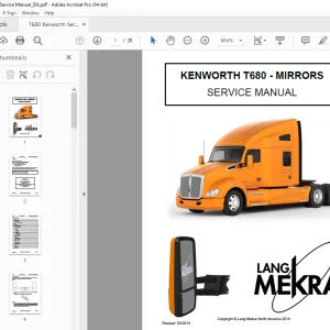 Kenworth Truck T680 MIRRORS Service Manual - PDF DOWNLOAD
