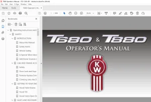 Kenworth Truck T680 & T880 Operator's Manual - PDF DOWNLOAD