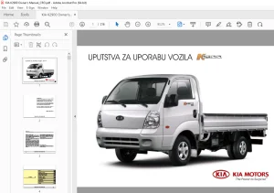 Kia Truck K2900 UPUTSTVA ZA UPORABU VOZILA - PDF DOWNLOAD