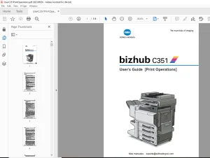 Konica Minolta bizhub C3501 Print Operations Users Manual - PDF