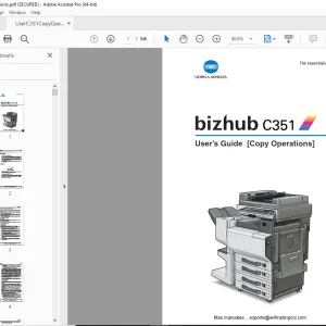 Konica Minolta bizhub C351 Copy Operations User Manual  - PDF