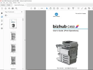 Konica Minolta bizhub C450 Print Operations Users Manual - PDF