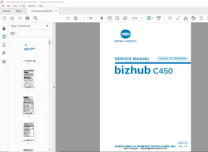 Konica Minolta bizhub C450 Theory of operation Service Manual - PDF