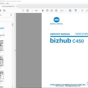 Konica Minolta bizhub C450 Theory of operation Service Manual  - PDF