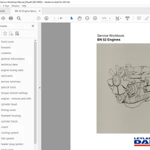 LEYLAND DAF BN 52 Engine Service Workshop Manual - PDF DOWNLOAD