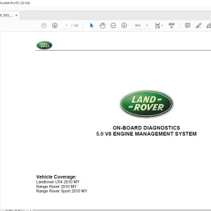 Land Rover 5.0 V8 ENGINE MANAGEMENT SYSTEM ON-BOARD DIAGNOSTICS Manual PDF