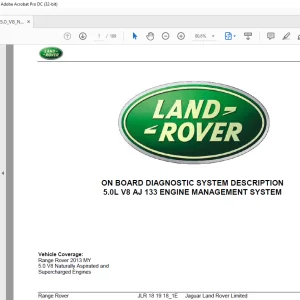 Land Rover 5.0L V8 AJ 133 ENGINE MANAGEMENT SYSTEM ON BOARD DIAGNOSTIC Manual PDF