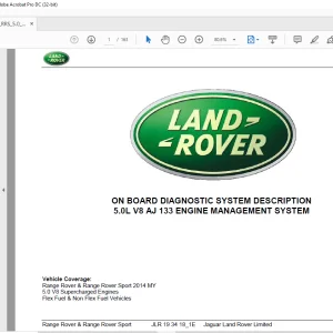 Land Rover 5.0L V8 AJ 133 ENGINE SYSTEM ON BOARD DIAGNOSTIC SYSTEM Manual PDF