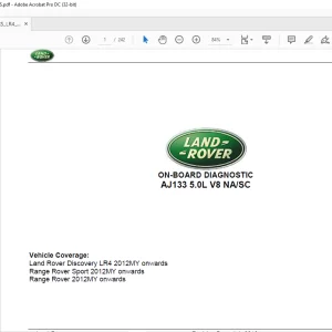 Land Rover AJ133 5.0L V8 NA/SC ON BOARD DIAGNOSTIC Manual PDF