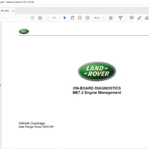 Land Rover ME7.2 Engine Management ON-BOARD DIAGNOSTICS Manual PDF