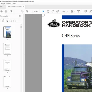 Mack Truck CHN Series Operator's Manual TS78407 - PDF DOWNLOAD