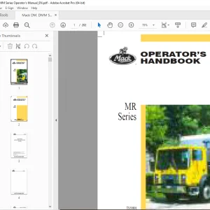 Mack Truck MR Series Operator's Manual TS50801 - PDF DOWNLOAD