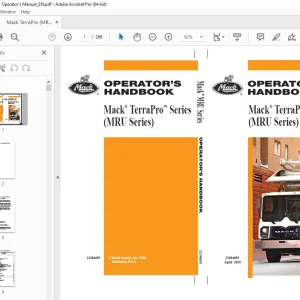 Mack Truck TerraPro Series (MRU Series) Operator's Manual 21394655 PDF