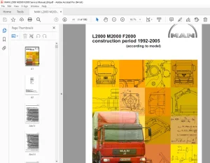 Man Truck L2000 M2000 F2000 1992-2005 Service Manual PDF