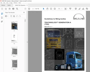 Man Truck TRUCKNOLOGY GENERATION A (TGA) Operator's Manual PDF